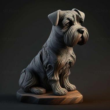 3D model Zwergschnauzer dog (STL)